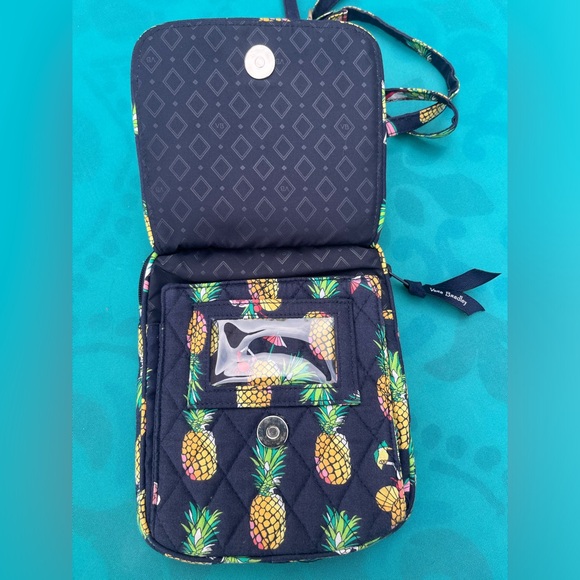 Vera Bradley Party Pineapples Mini Hipster Crossbody Bag and Change Purse - Picture 5 of 11